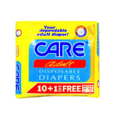 CARE DIAPER ADULT MEDIUM 10S