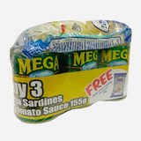 MEGA SARDINES GREEN 155G 3S FREE MEGA PRIME VERMICELLI 45G