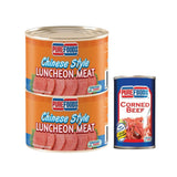 PUREFOODS CHINESE LUNCHEON MEAT 170GX2 + CORNED BEEF 150G SAVE 10