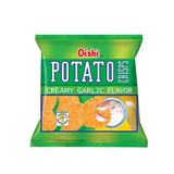 OISHI POTATO CRISP CREAMY GARLIC 18G (RL)