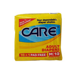 CARE DIAPER ADULT MEDIUM 10S