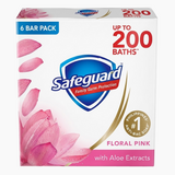 SAFEGUARD SOAP FLORAL PINK 115GX6