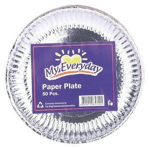 MY EVERYDAY PAPER PLATE 9"SILVER 50