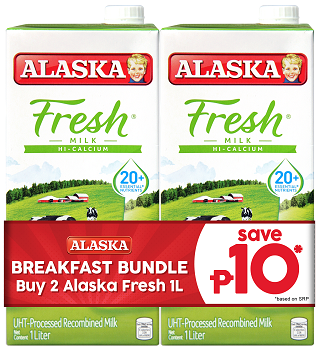 ALASKA FRESH MILK 1L 2S SAVE P10.00 CAS (6)