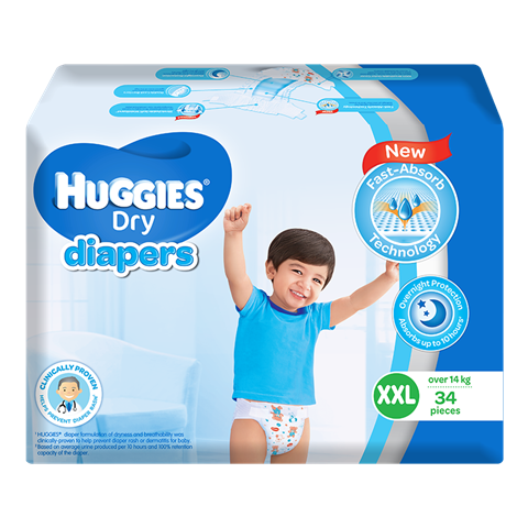 HUGGIES DIAPER DRY (B) XXLARGE