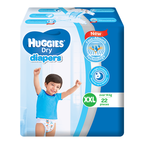 HUGGIES DIAPER DRY (B) XXLARGE