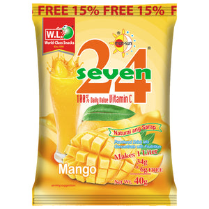 WL 24 SEVEN MANGO POWDER DRINK 40G