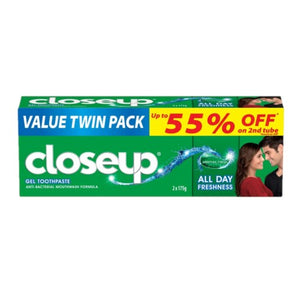 CLOSE UP TPASTE MENTHOL CHILL GREEN TWINPACK 2X