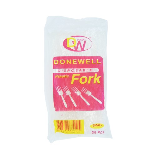 DONEWELL PLASTIC FORK SMALL 25S TRANS