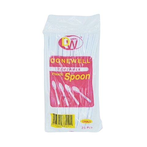 DONEWELL PLASTIC SPOON SMALL 25S (TRANS)