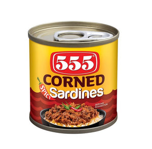 555 CORNED SARDINES SPICY 100G