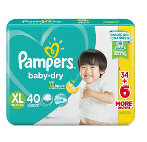 PAMPERS BABY DRY XLARGE