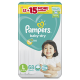 PAMPERS BABY DRY LARGE