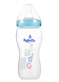 BABYFLO FEEDING BOTTLE EDUCATIONAL NURSER 80Z(9OZ)