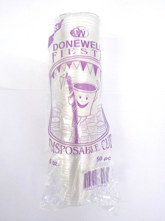 DONEWELL TRANSPARENT CUPS 6OZ (50S)