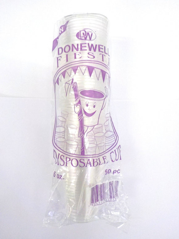 DONEWELL TRANSPARENT CUPS 6OZ (50S)