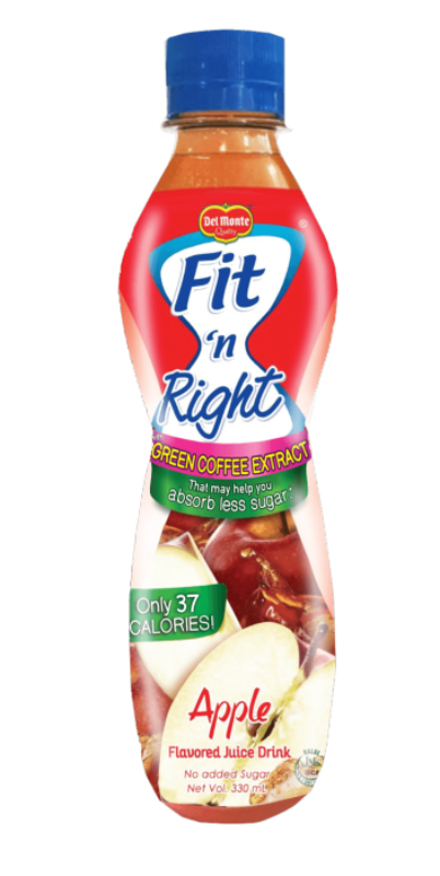 DEL MONTE FIT N RIGHT APPLE 330ML