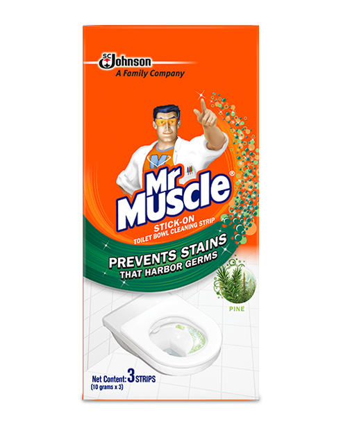 MR MUSCLE STICK ON TOILET BOWL CLEANING PINE 30G