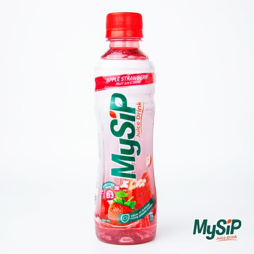 MYSIP JUICE DRINK APPLE STRAWBERRY 255ML