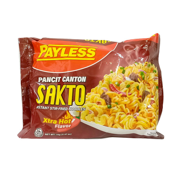 PAYLESS PANCIT CANTON SAKTO PACK EXTRA HOT 70G