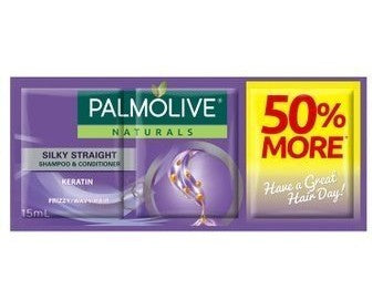 PALMOLIVE SHAMPOO & CONDITIONER SILKY STRAIGHT VIOLET