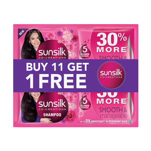 SUNSILK SHAMPOO SMOOTH & MANAGEABLE 11+1