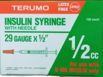 TERUMO SYRINGE 1/2CC (INSULIN)