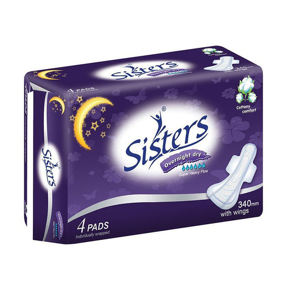SISTERS NAPKIN OVERNIGHT DRY W/ WINGS (VIOLET)