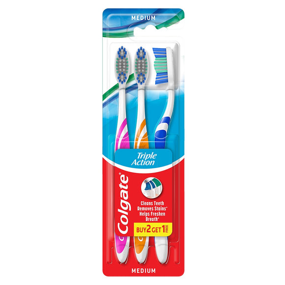 COLGATE TOOTHBRUSH TRIPLE ACTION MED 2+1