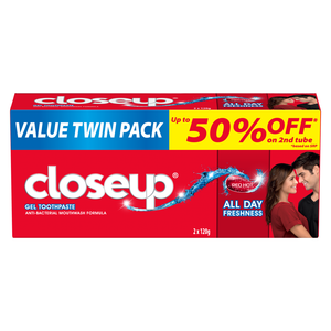 CLOSE UP TPASTE RED HOT TWINPACK 2X