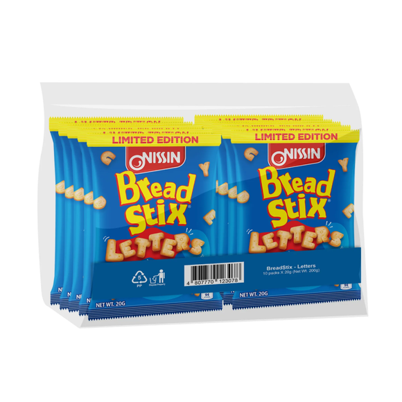 NISSIN BREAD STIX LETTERS 20G 10S