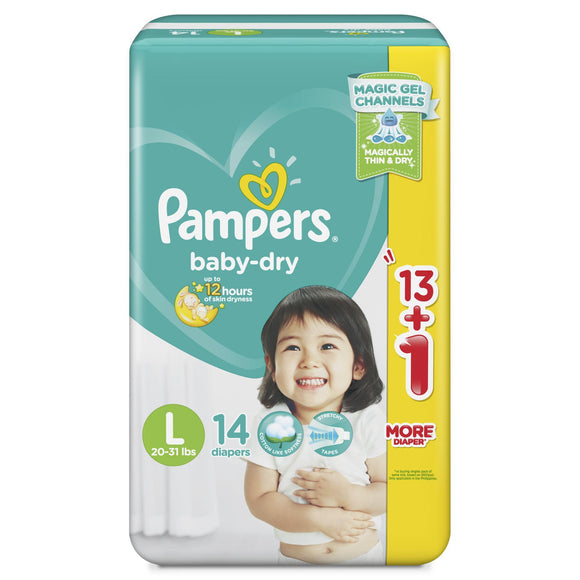 PAMPERS BABY DRY LARGE