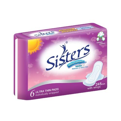 SISTERS ULTRA THIN DAY USE WITH WINGS 6S