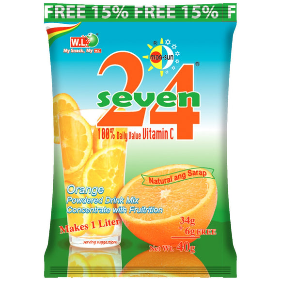 WL 24 SEVEN ORANGE PWD DRINK