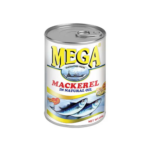 MEGA MACKEREL IN NATURAL OIL 155G