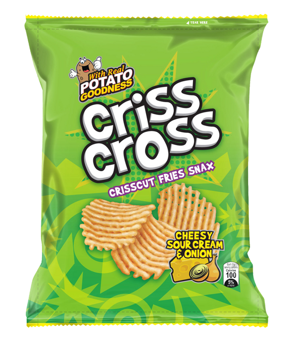 CRISS CROSS CHEESY SOUR&ONION 20G