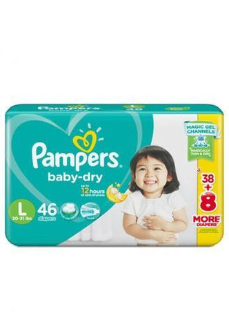 PAMPERS BABY DRY LARGE