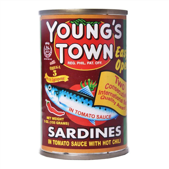 YOUNGS TOWN SARDINES EASY OPEN RED 155G